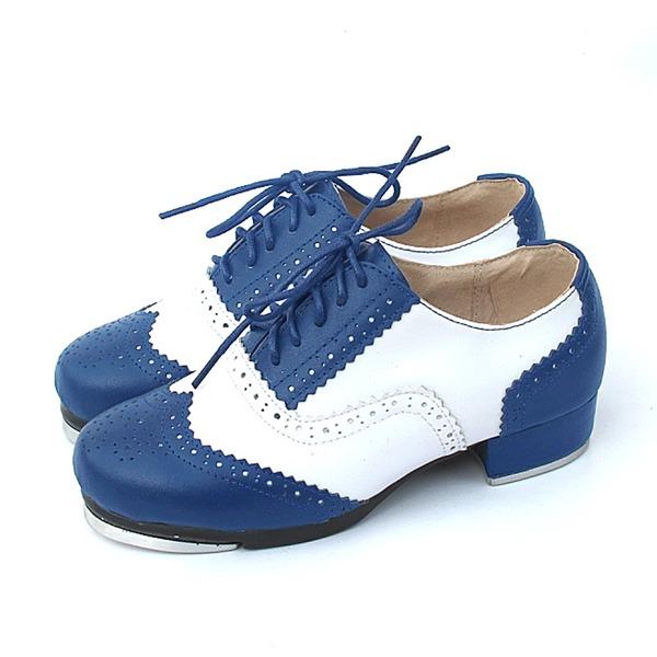 Unisex Microfiber Leather 2.5cm Heel Tap Dance Shoes