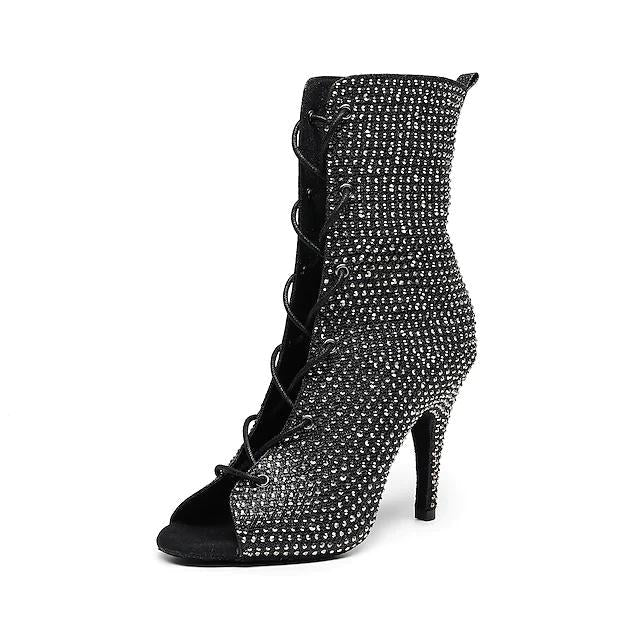 Women's Leatherette Customized Heel Dance Boots Jazz Dance Boots