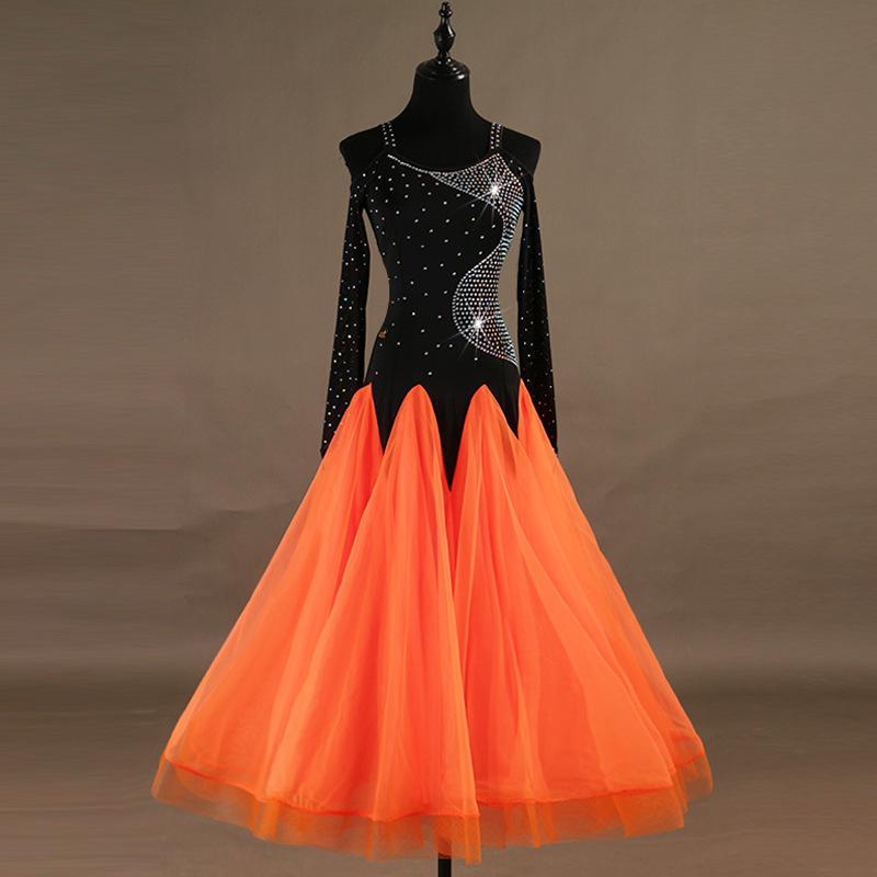 Customisable-Women's Luxurious Modern Dance Dress Competition Ballroom Dance Dress