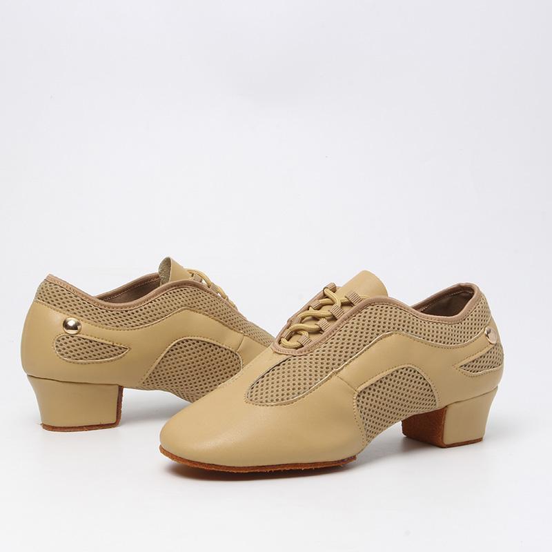 Women's Microfiber Leather 3.5cm Heels Modem With Lace-up Teaching & Practice Dance Shoes