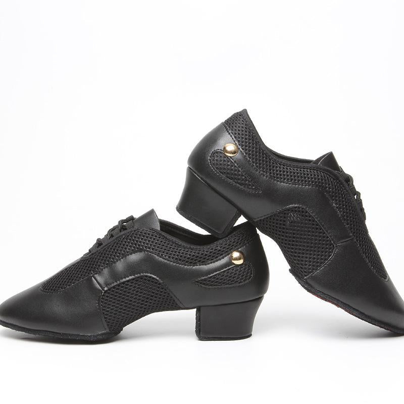 Women's Microfiber Leather 3.5cm Heels Modem With Lace-up Teaching & Practice Dance Shoes