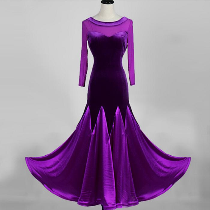 Customisable-Women's Modern Ballroom Dance National Standard Dance Big Hem Dress
