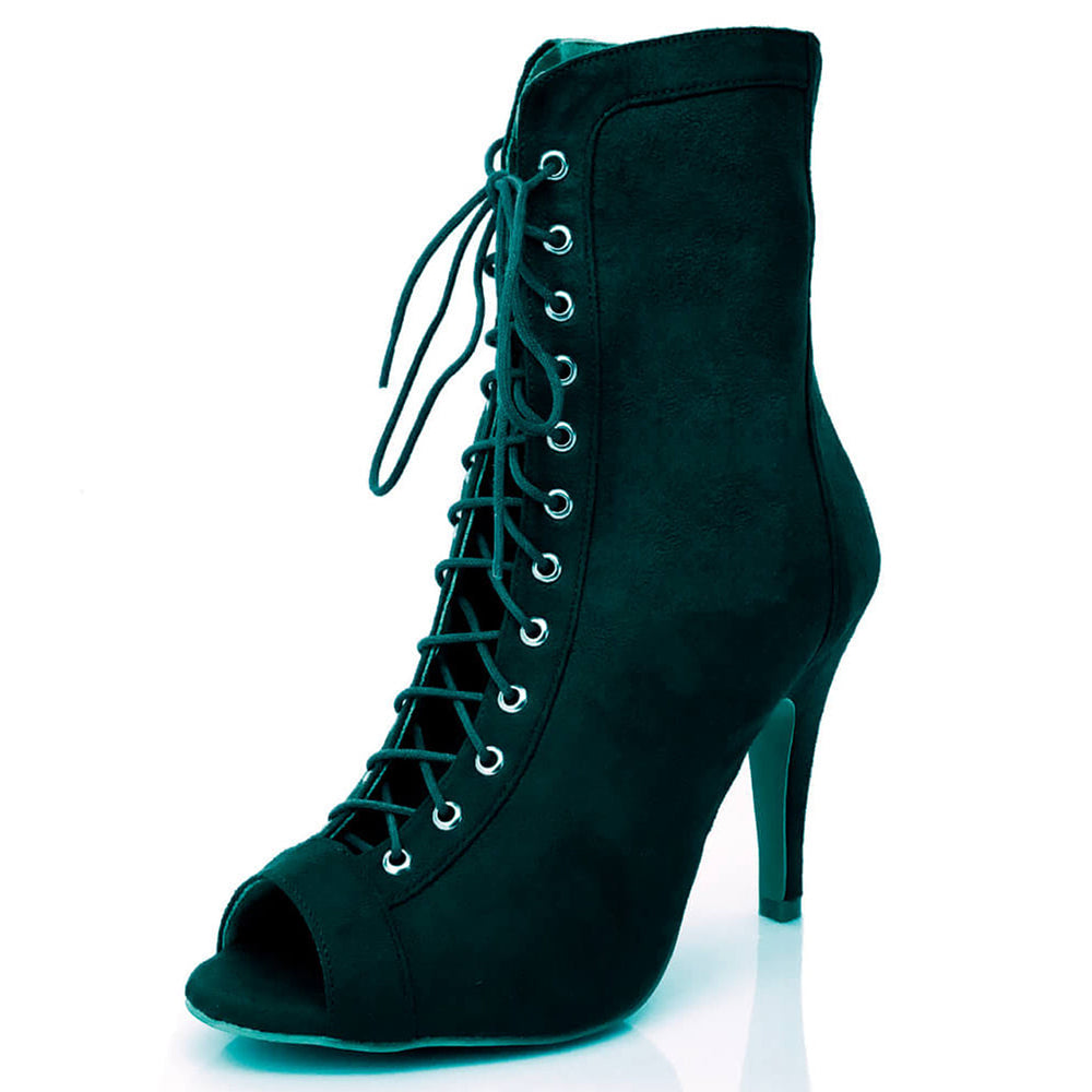 Women's Customized Heel Suede Heels Rubber Sole Dance Boots Jazz Salsa Street Sole Dance Shoes