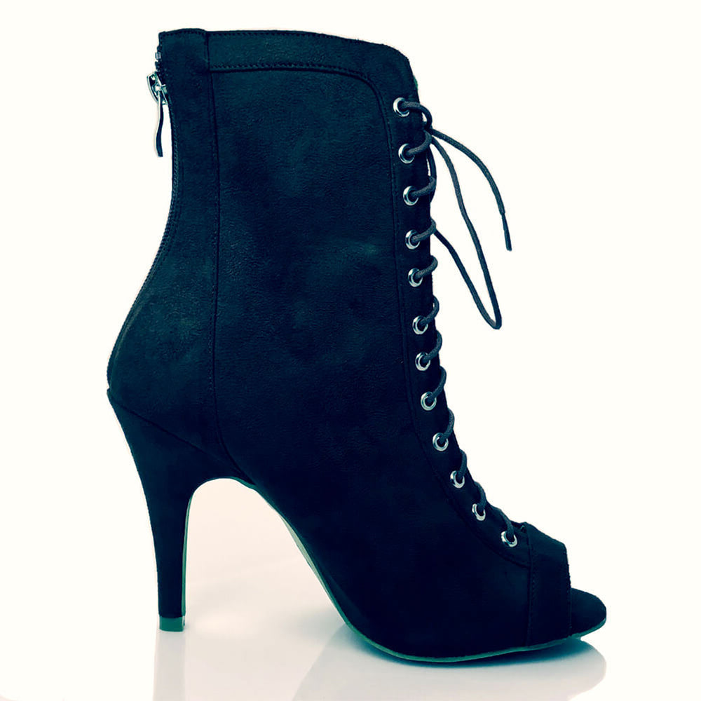 Women's Customized Heel Suede Heels Rubber Sole Dance Boots Jazz Salsa Street Sole Dance Shoes